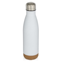 10089201&nbsp;1421.28&nbsp;Бутылка для воды Cove из нержавеющей стали с двойными стенками и вакуумной изоляцией, объемом 500 мл, с пробковыми деталями - Белый&nbsp;278276