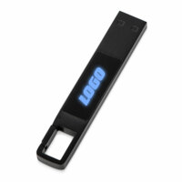 624212&nbsp;1096.3&nbsp;USB 2.0- флешка на 32 Гб c подсветкой логотипа «Hook LED», темно-серый, синяя подсветка&nbsp;228051