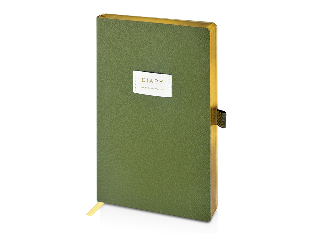 3-823.03&nbsp;492.2&nbsp;Ежедневник недатированный А5 "Verde" с нашивкой, зеленый&nbsp;281726