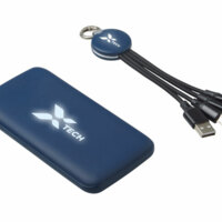 427320&nbsp;2790.61&nbsp;Набор из внешнего акуумулятора и универсального кабеля с подсветкой лого «Reserve LED», 10000mAh, темно-синий&nbsp;276121