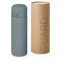 827527W&nbsp;1690.84&nbsp;Вакуумная термокружка Waterline c кнопкой «Guard», 400 мл, тубус, антрацит&nbsp;274793