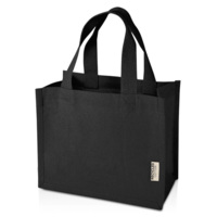 12078790&nbsp;626.4&nbsp;Мини эко-сумка Odessa с клинчиком, изготовленная из переработанного хлопка, сертифицированного согласно GRS, плотностью 220 г/м², объемом 9 л - сплошной черный&nbsp;278218