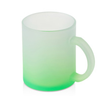 852056&nbsp;305&nbsp;Стеклянная матовая кружка "Омбре" с градиентом для сублимации, зеленое яблоко&nbsp;279553