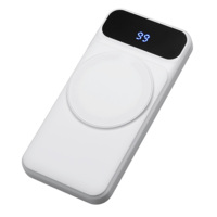 590164.06&nbsp;2199.62&nbsp;Магнитный беспроводной внешний аккумулятор со встроенными кабелями «Мэни»,быстаря зарядка, 10000 мАч, белый&nbsp;279617