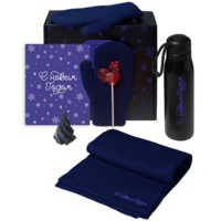 210107.12&nbsp;3459.15&nbsp;Подарочный набор с варежками, шарфом и термосом, темно-синий&nbsp;277664