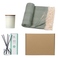 350075.03&nbsp;3724.12&nbsp;Подарочный набор с пледом, свечой и диффузором, оливковый&nbsp;275130