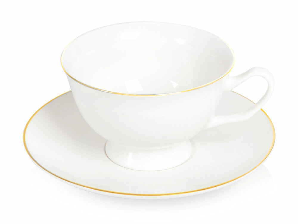 870195&nbsp;801.23&nbsp;Чайная пара с золотой каймой, 200мл&nbsp;278179