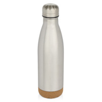 10089281&nbsp;1421.28&nbsp;Бутылка для воды Cove из нержавеющей стали с двойными стенками и вакуумной изоляцией, объемом 500 мл, с пробковыми деталями - Matted silver&nbsp;278278