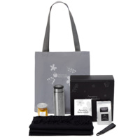 210120.07&nbsp;4023.76&nbsp;Подарочный набор «Re:f. Walk» с палантином, шоппером и термосом, черный&nbsp;278954