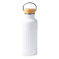 BI1793S101&nbsp;1518.23&nbsp;Термобутылка «Нобук» из переработанной нержавеющей стали, с бамбуковой крышкой, белый&nbsp;279711