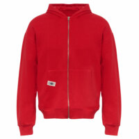 173525trmXS-S&nbsp;2770.77&nbsp;Толстовка оверсайз с капюшоном на молнии «Monaco», красный, лейбл, бренд тайп и термотрансфер&nbsp;278308