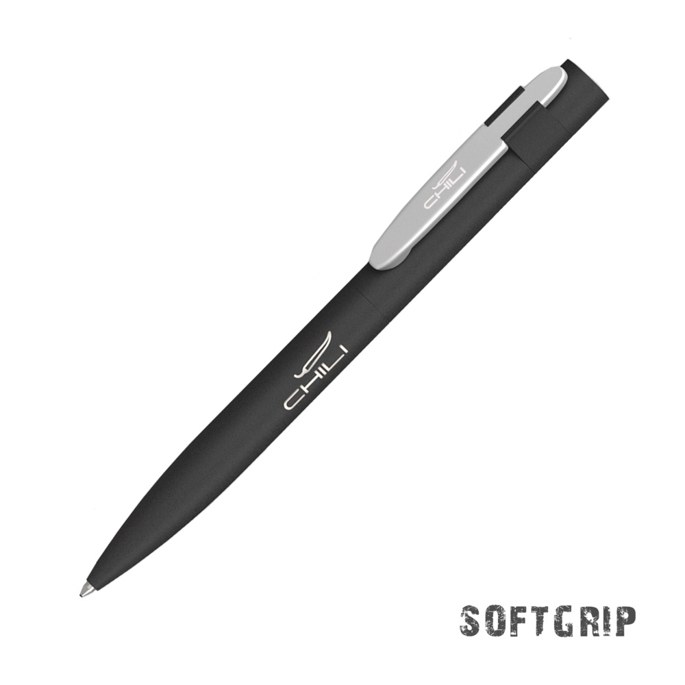 6941-3/SS&nbsp;429.000&nbsp;Ручка шариковая "Lip SOFTGRIP" черный с серебристым&nbsp;145180