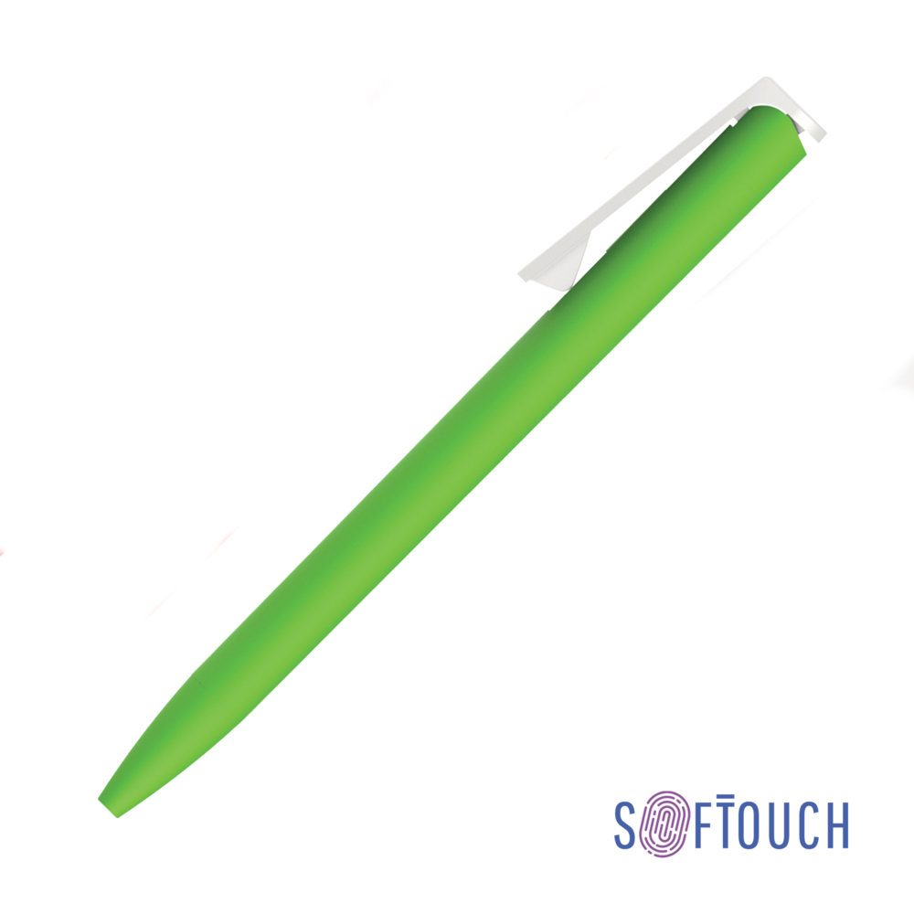 7428-63/1&nbsp;43.000&nbsp;Ручка шариковая "Clive", покрытие soft touch зеленое яблоко с белым&nbsp;145621
