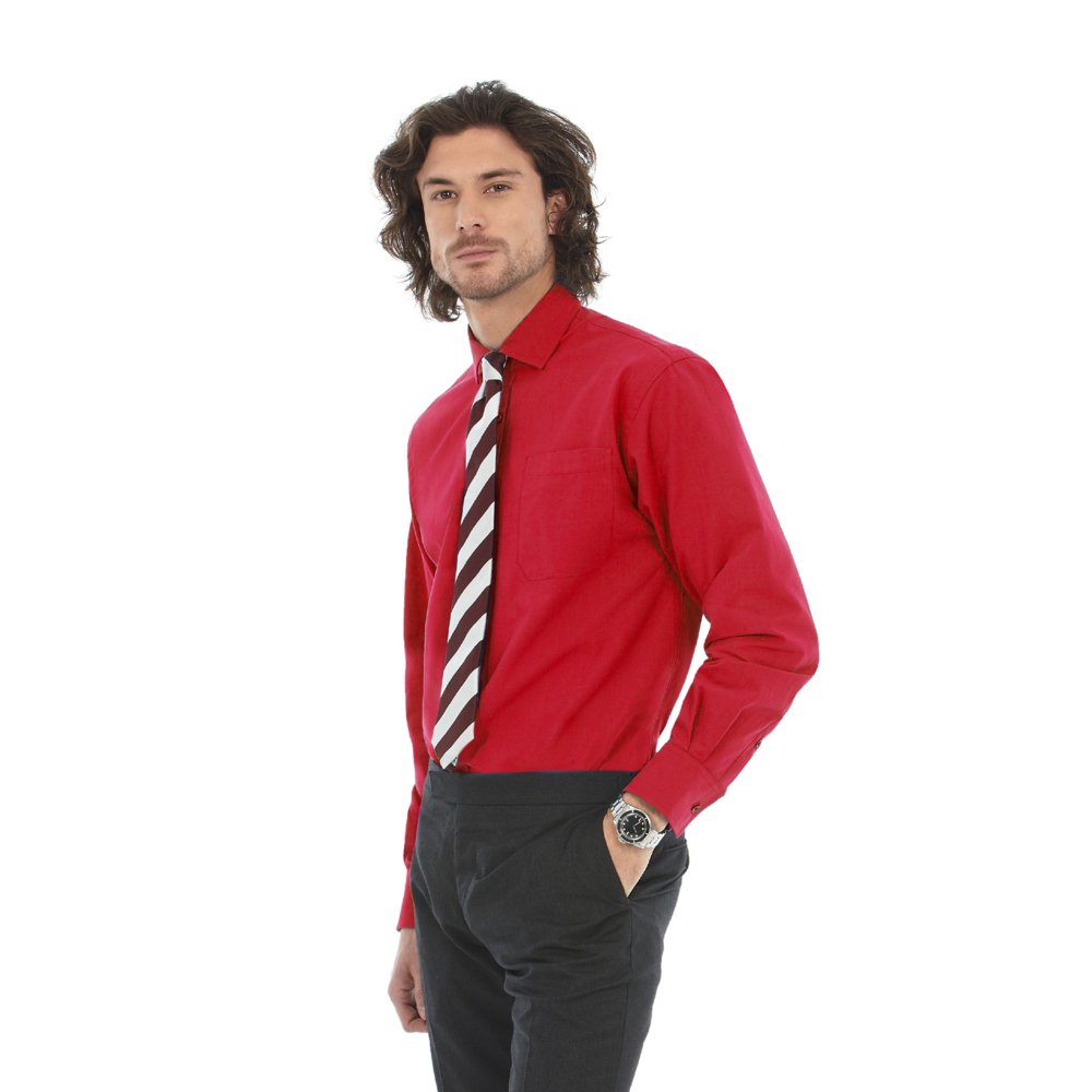3791-41S&nbsp;999.000&nbsp;Рубашка мужская с длинным рукавом Heritage LSL/men темно-красный S&nbsp;144069