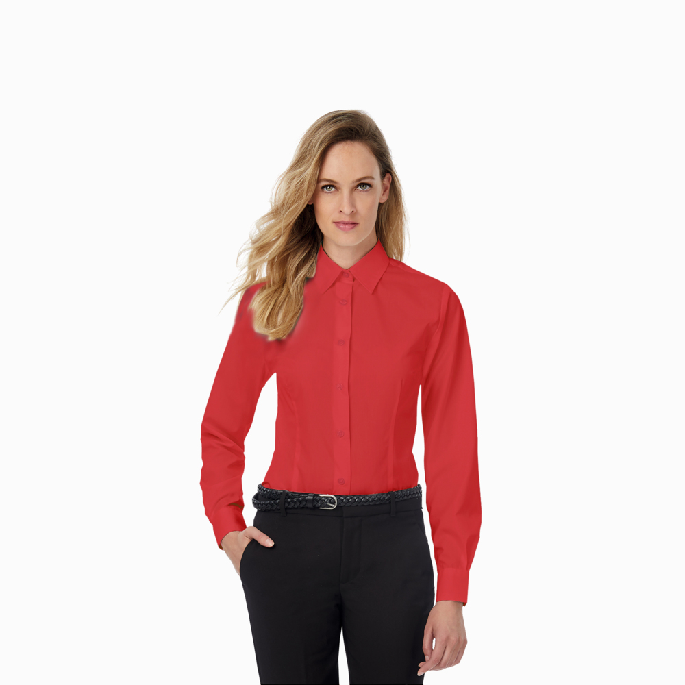 3773-41S&nbsp;929.000&nbsp;Рубашка женская с длинным рукавом Smart LSL/women темно-красный S&nbsp;143954