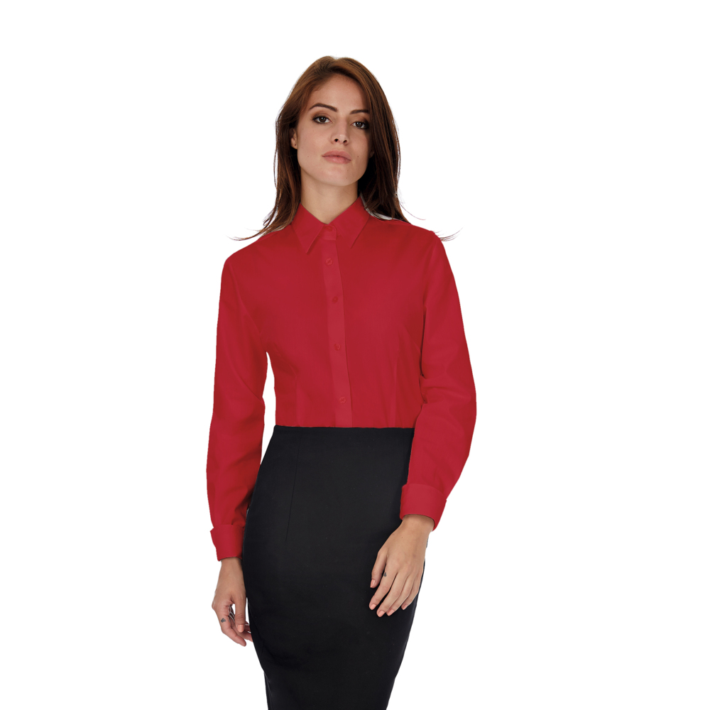 3790-41S&nbsp;999.000&nbsp;Рубашка женская с длинным рукавом Heritage LSL/women темно-красный S&nbsp;144056
