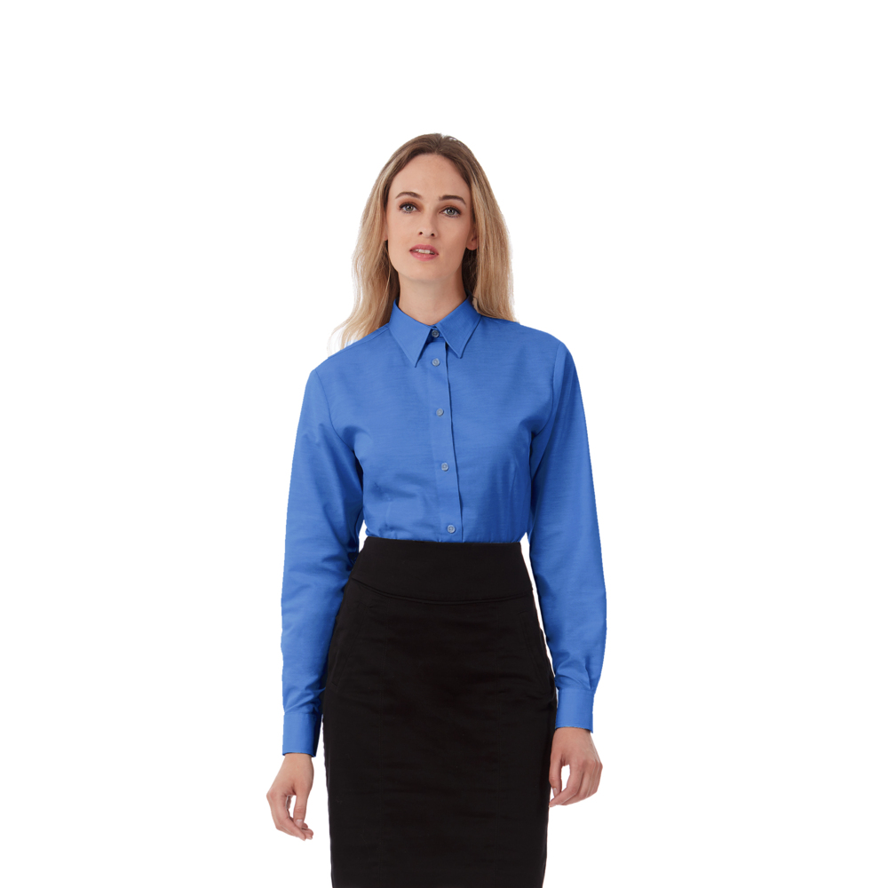 3771-455L&nbsp;1069.000&nbsp;Рубашка женская с длинным рукавом Oxford LSL/women синий L&nbsp;143943