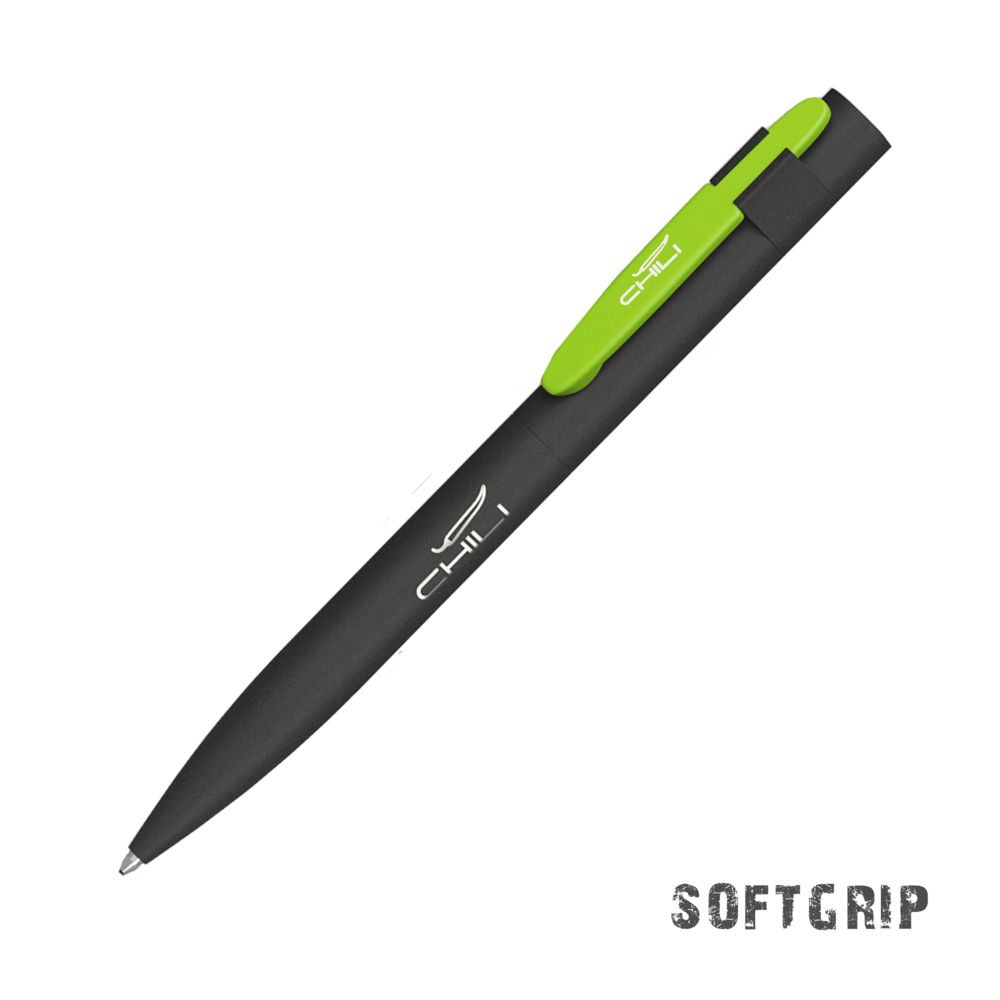 6941-3/63S&nbsp;429.000&nbsp;Ручка шариковая "Lip SOFTGRIP" черный с зеленым яблоком&nbsp;145177