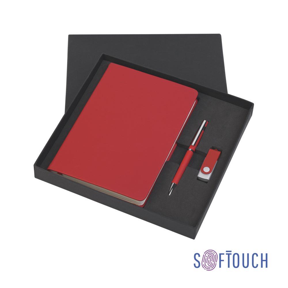 6617-4/8GB&nbsp;2880.000&nbsp;Подарочный набор "Бари", покрытие soft touch красный&nbsp;145212