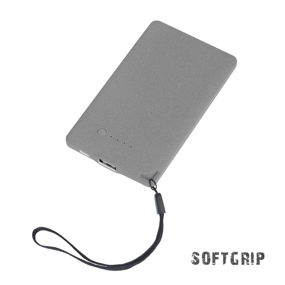 8842-7&nbsp;1559&nbsp;Зарядное устройство "Камень" с покрытием soft grip, 4000 mAh в подарочной коробке серый&nbsp;145237