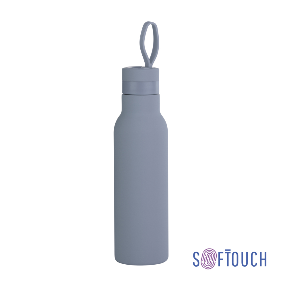 6358-7&nbsp;1139&nbsp;Бутылка для воды "Фитнес", покрытие soft touch, 0,7 л. серый&nbsp;145645