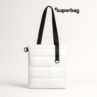 TC-795.0102&nbsp;949&nbsp;Шоппер Superbag Bubble, стёганый, с магнитной кнопкой (белый с черным)&nbsp;242491