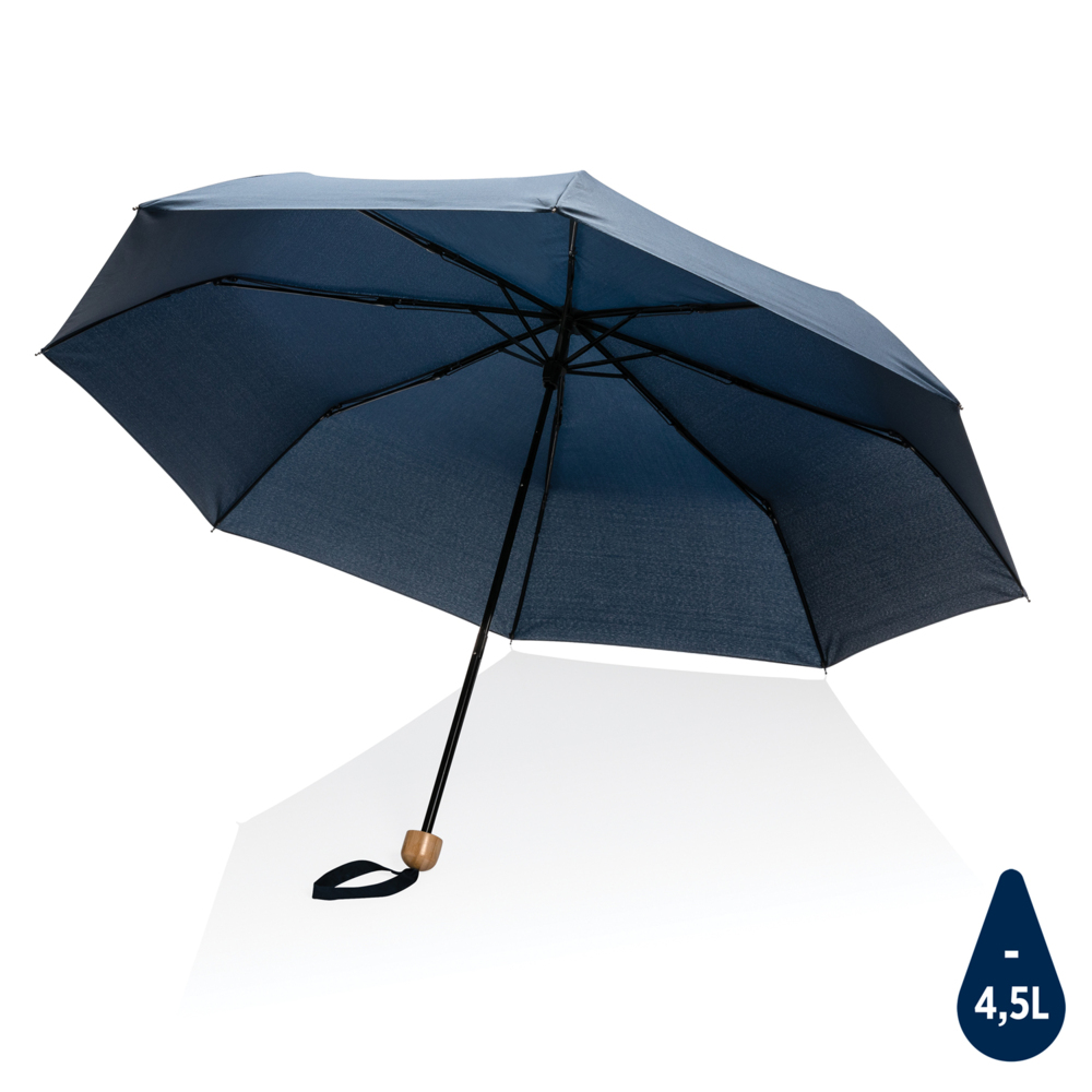 P850.575&nbsp;1513.000&nbsp;Компактный зонт Impact из RPET AWARE™ с бамбуковой ручкой, 20.5"&nbsp;162904
