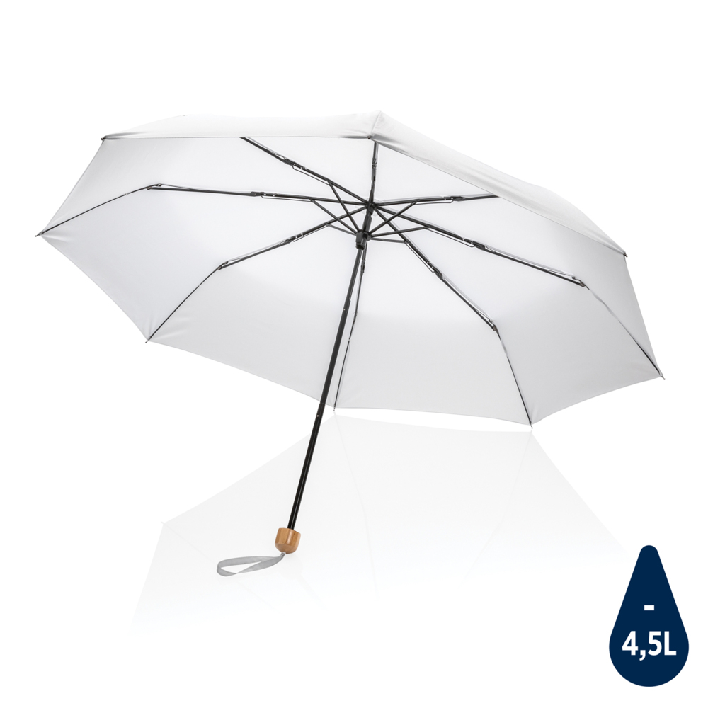 P850.573&nbsp;1513.000&nbsp;Компактный зонт Impact из RPET AWARE™ с бамбуковой ручкой, 20.5"&nbsp;162906